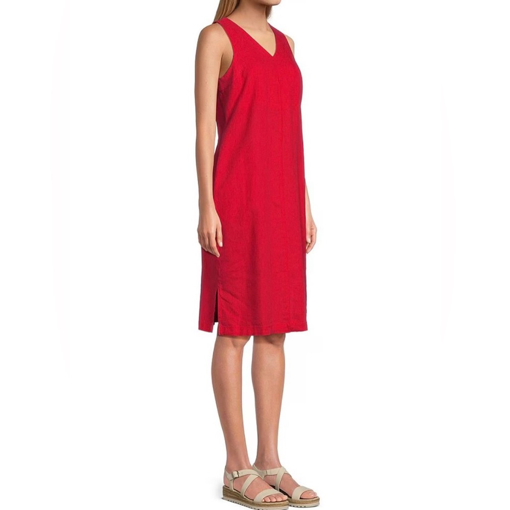 NWT- Westbound red linen midi dress - Picture 3 of 6